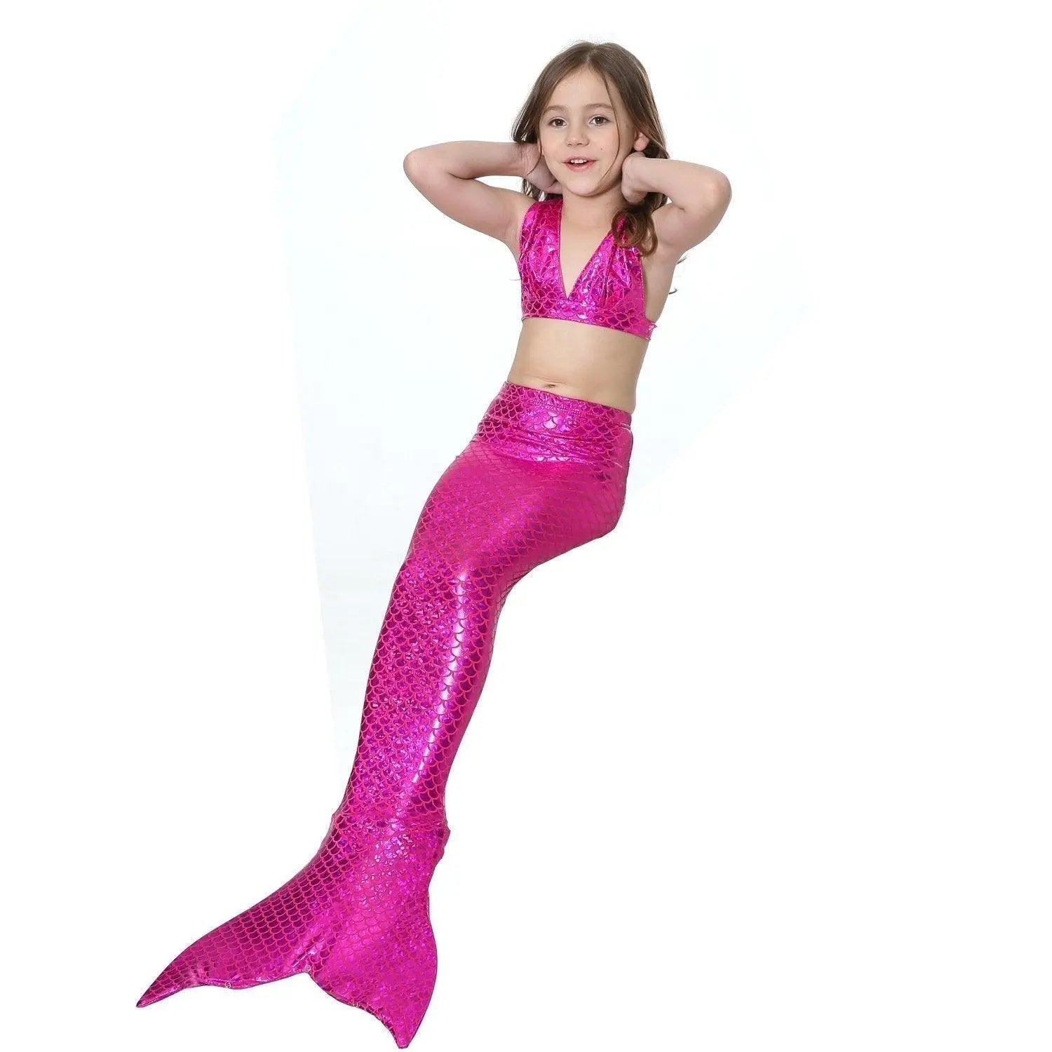 Girl Kids Mermaid Tail Swimwear Bikini Set Bathing Suit Fancy Costume - Pajamasbuy