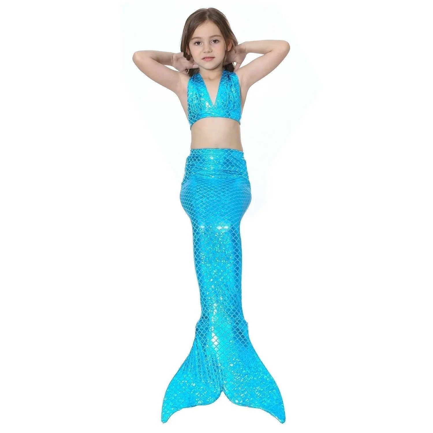 Girl Kids Mermaid Tail Swimwear Bikini Set Bathing Suit Fancy Costume - Pajamasbuy