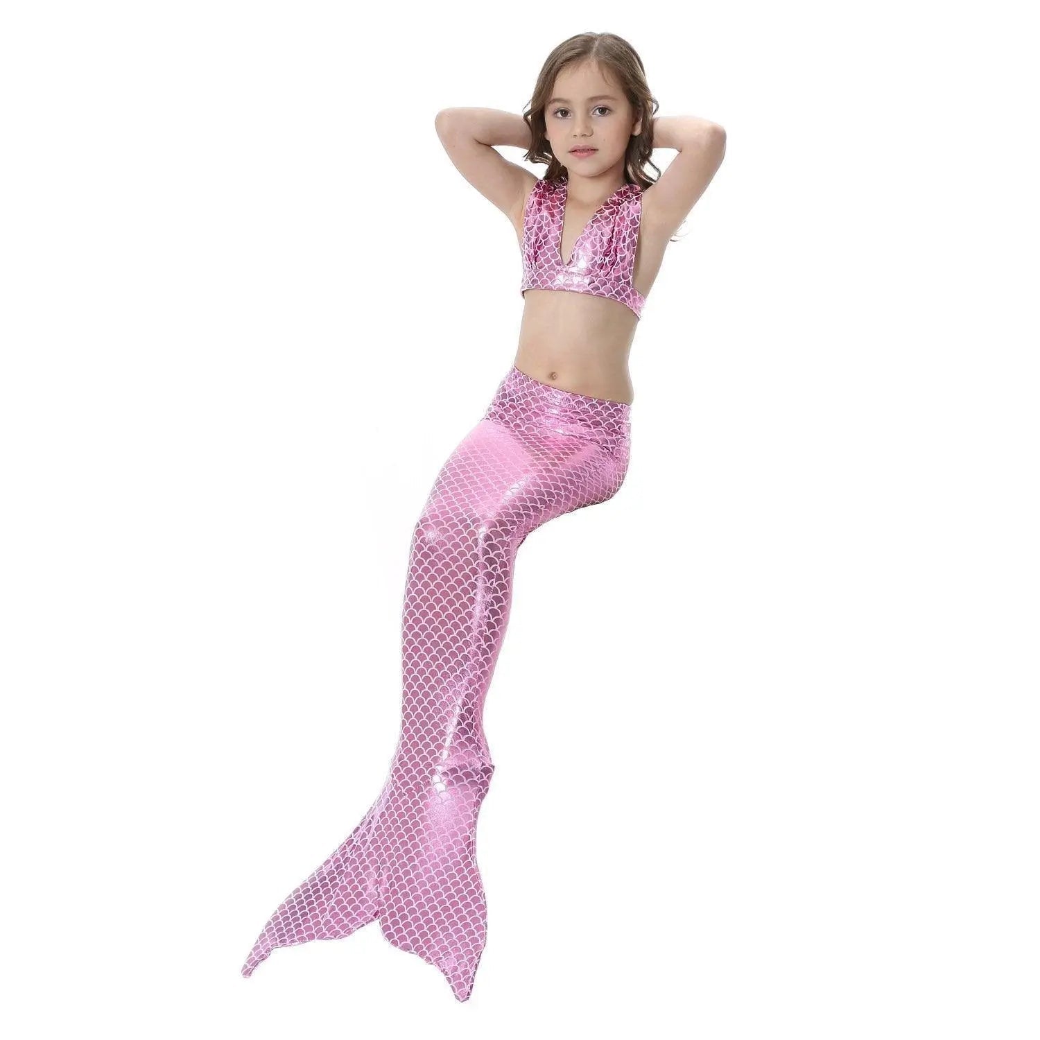 Girl Kids Mermaid Tail Swimwear Bikini Set Bathing Suit Fancy Costume - Pajamasbuy