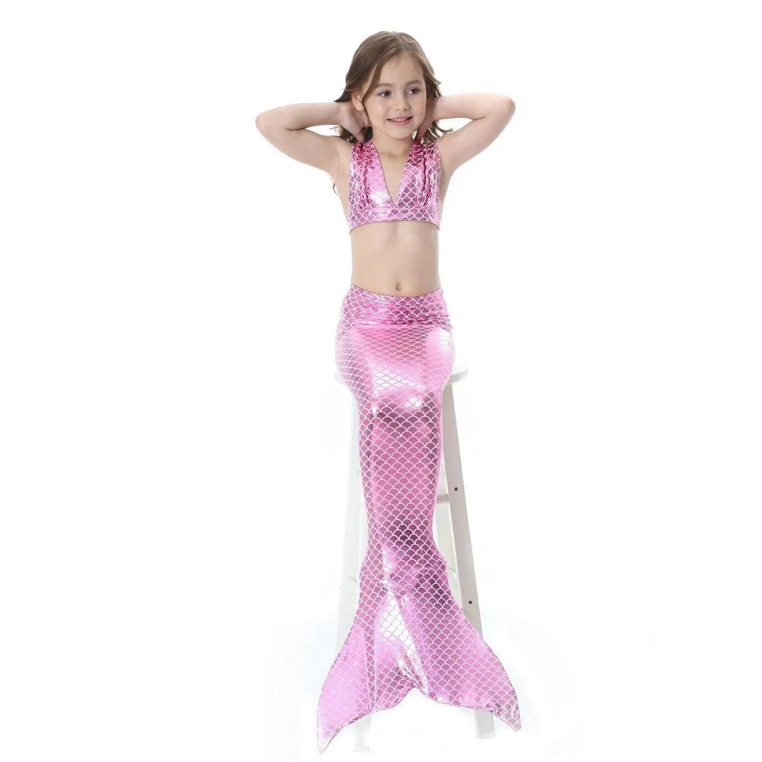 Girl Kids Mermaid Tail Swimwear Bikini Set Bathing Suit Fancy Costume - Pajamasbuy