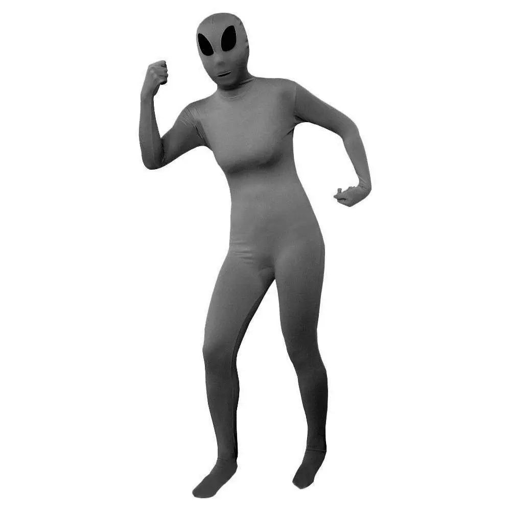 Gray ET Aliens Lycra Spandex Bodysuit Zentai Suit Catsuit Costume - Pajamasbuy