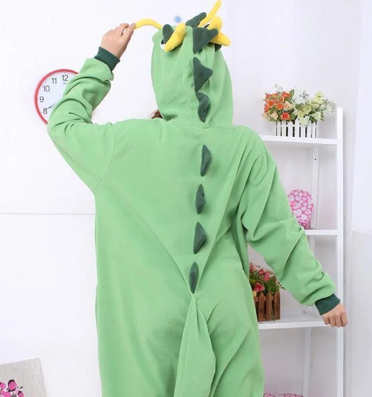 Green Dragon Onesies Hoodie Costume Kigurumi Pajamas - Pajamasbuy