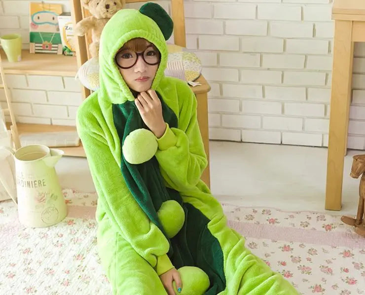 Green Sweet Pea Onesies Hoodie Costume Kigurumi Pajamas - Pajamasbuy