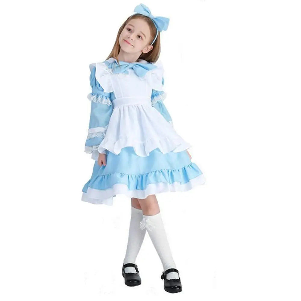 Halloween Alice Dress Girl's Princess Costume Maid Dress for kids - Pajamasbuy