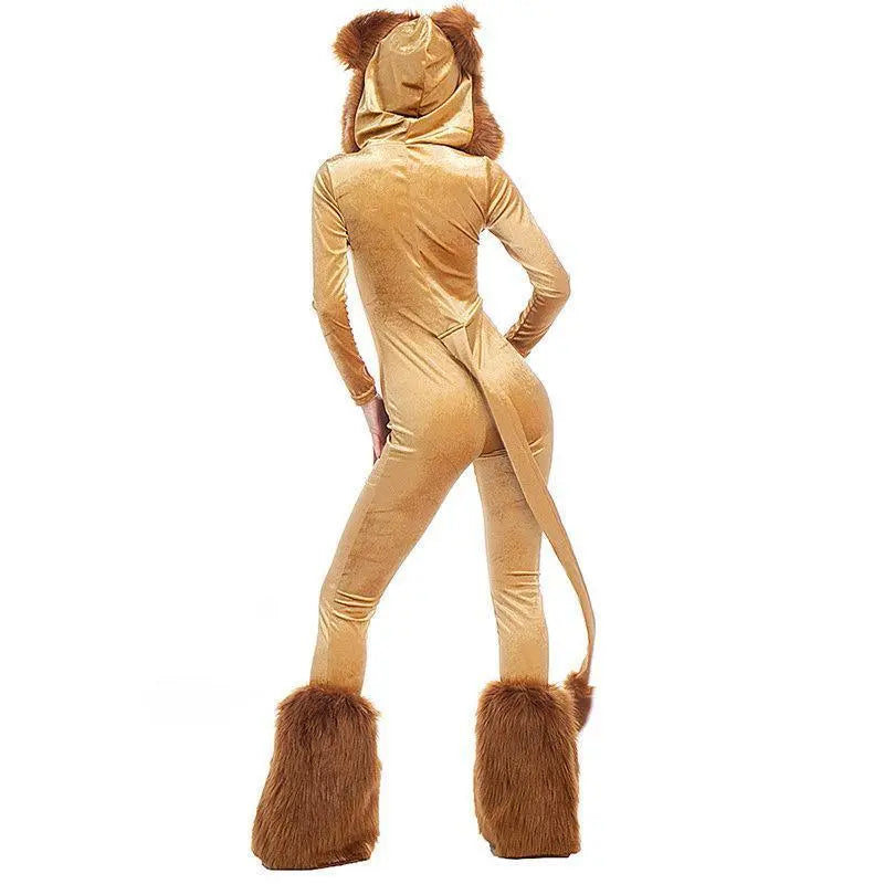 Halloween Animal Leo Lion Performance Cosplay Costume for Women - Pajamasbuy