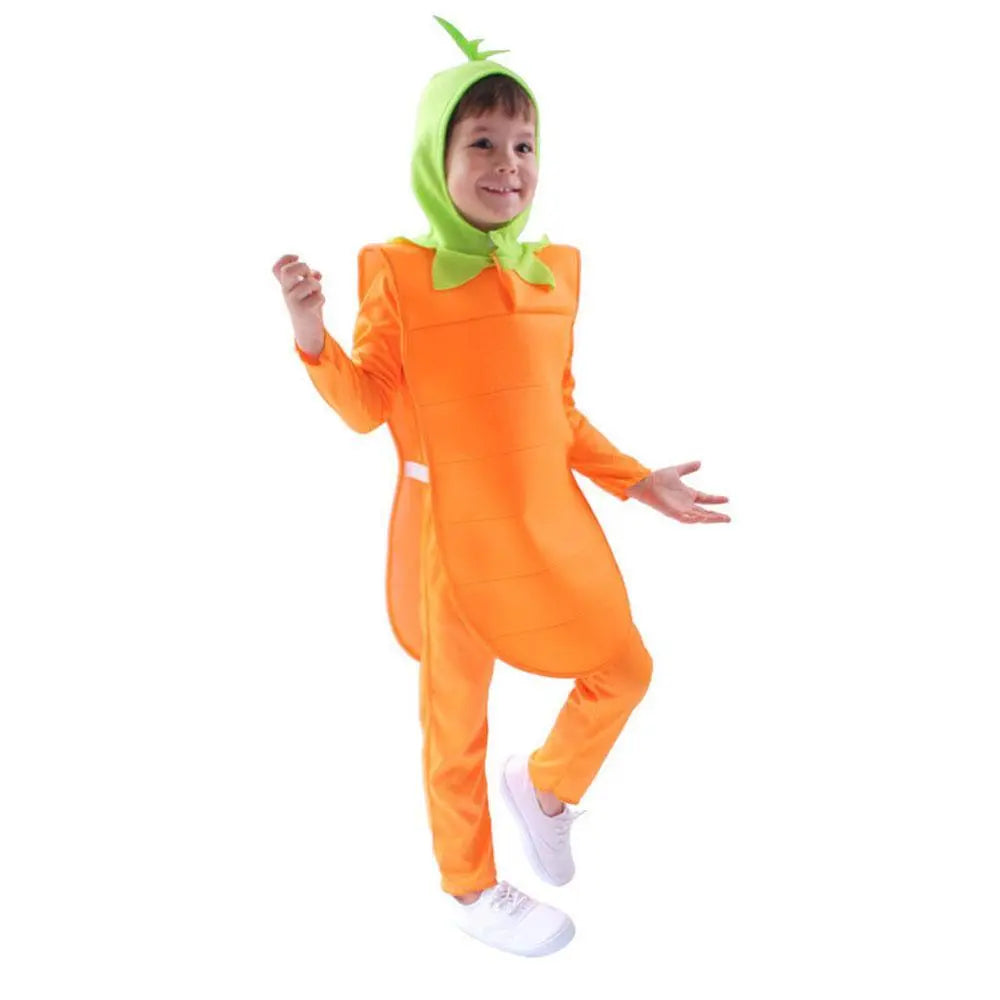 Halloween Carrot Cosplay Costumes Romper Onesie Cute Jumpsuit Outfit for Kids - Pajamasbuy