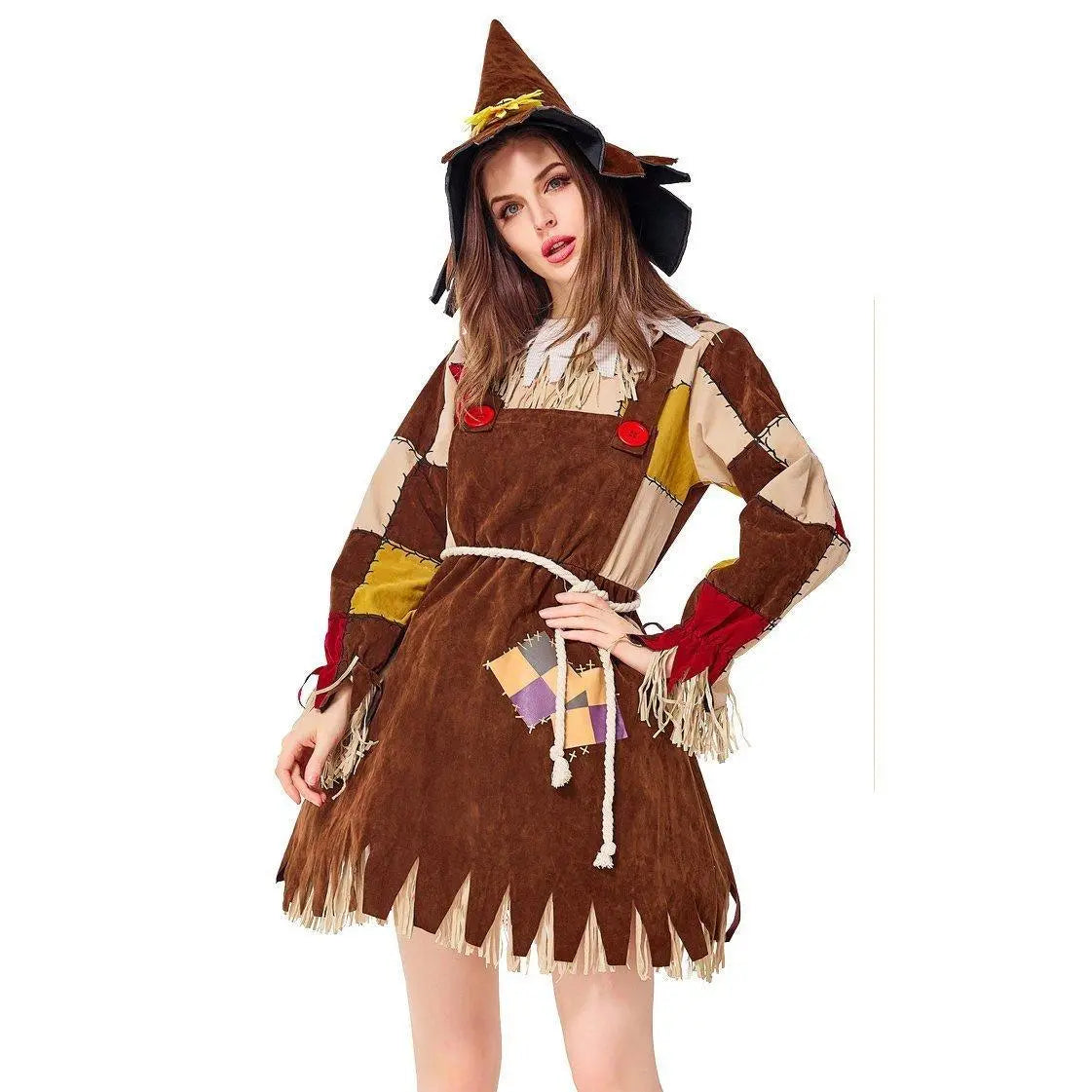 Halloween The Wizard of OZ Scarecrow Dress Cosplay Costume for Women - Pajamasbuy