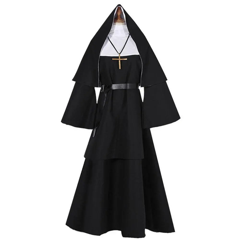 Halloween The Nun ghost nun cosplay priest costume costumes - Pajamasbuy