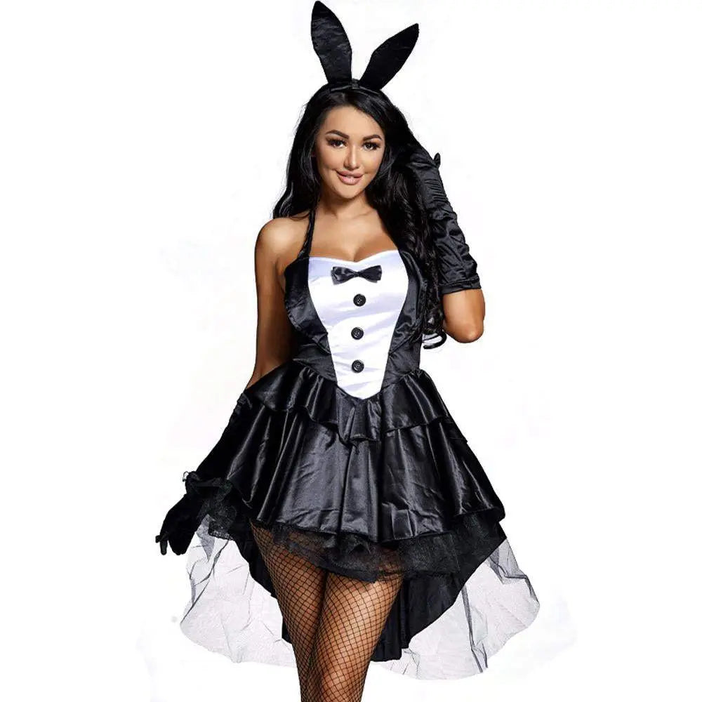 Halloween Women's bunny tuxedo magician Black Easter costume for girl - Pajamasbuy