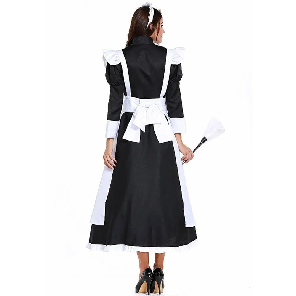 Housekeeper French maid costume German maid costume black and white long skirt unisex - Pajamasbuy