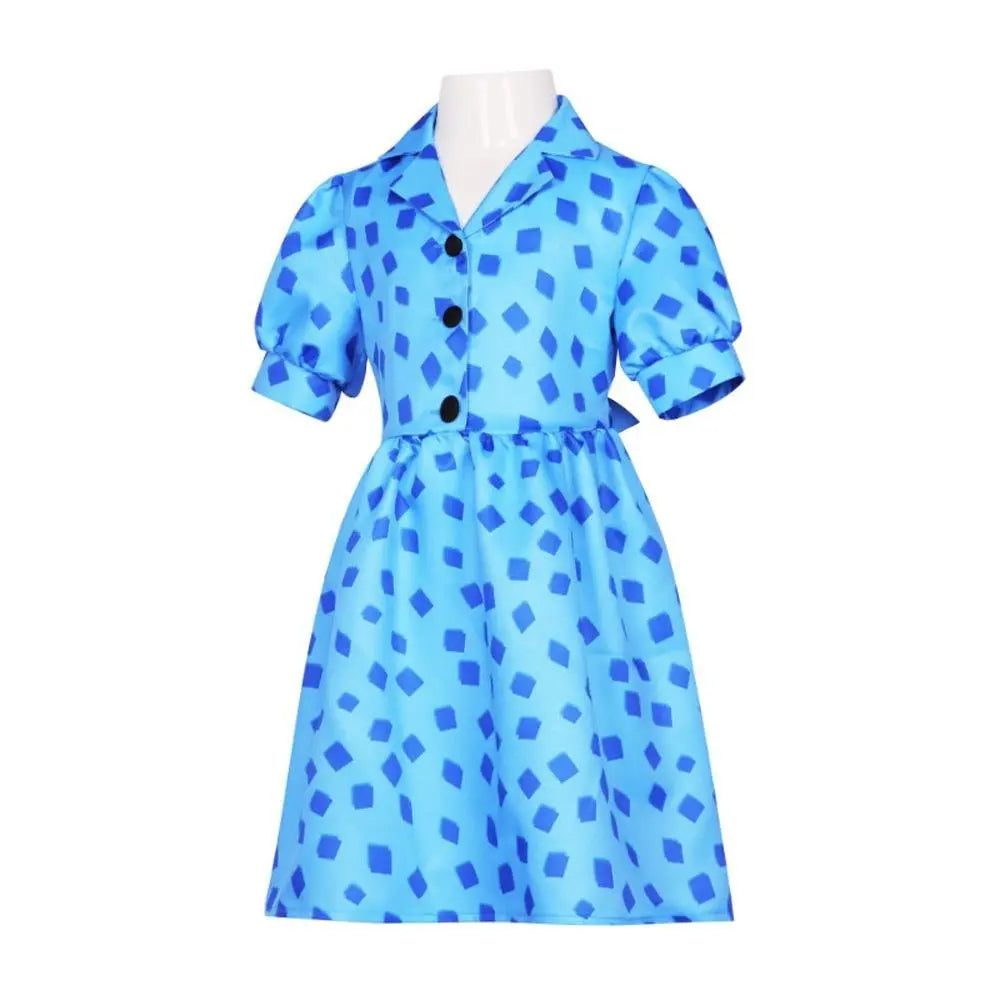 Kids Children Matilda the Musical Blue Cosplay Costume Dress Outfits - Pajamasbuy