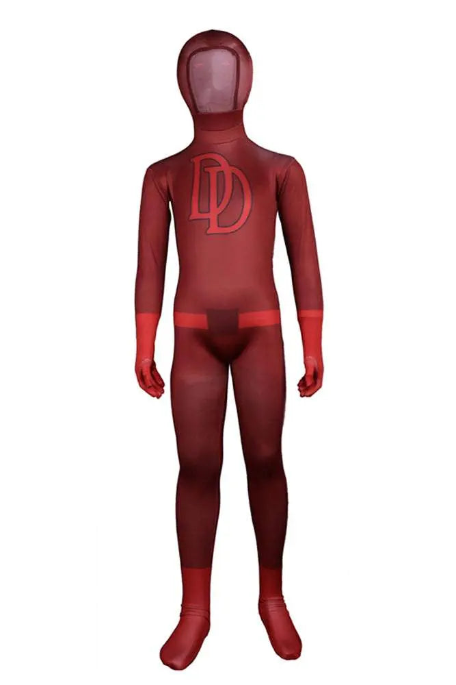 Kids Daredevil Zentai Costume Superhero Cosplay Party Spandex Bodysuit - Pajamasbuy