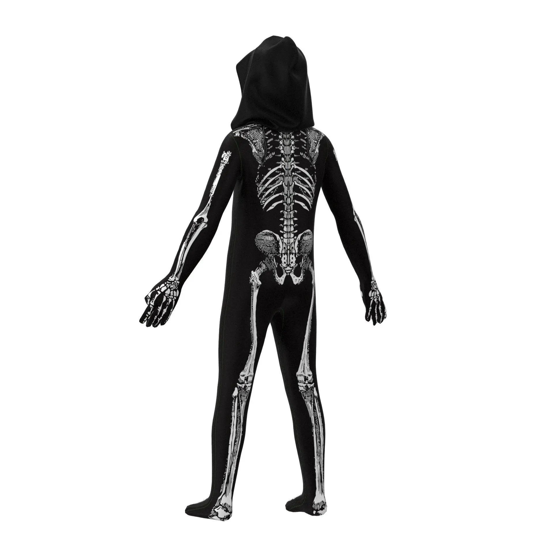 Kids Horror Skull Zentai Jumpsuit Halloween Carnival Cosplay Costumes - Pajamasbuy