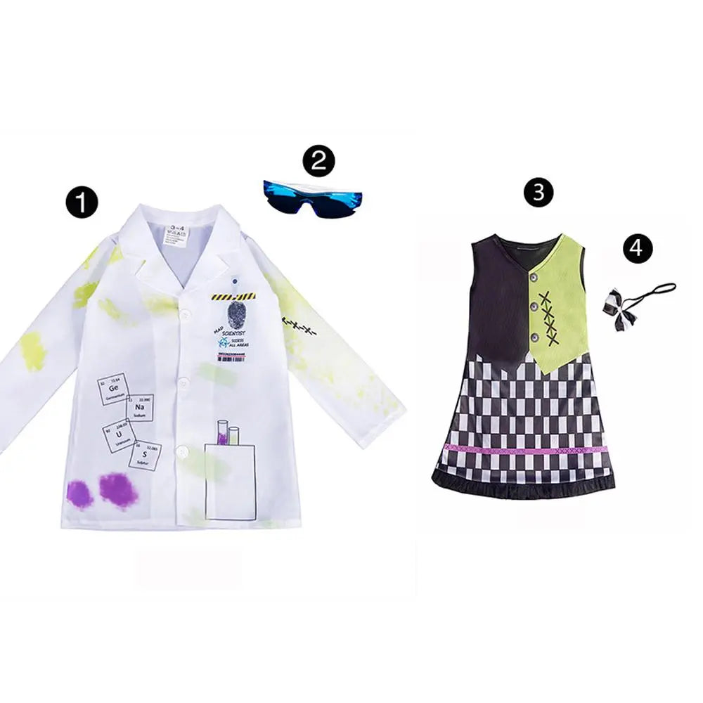 Kids Mad Scientist Costume Halloween Cosplay Outfits - Pajamasbuy