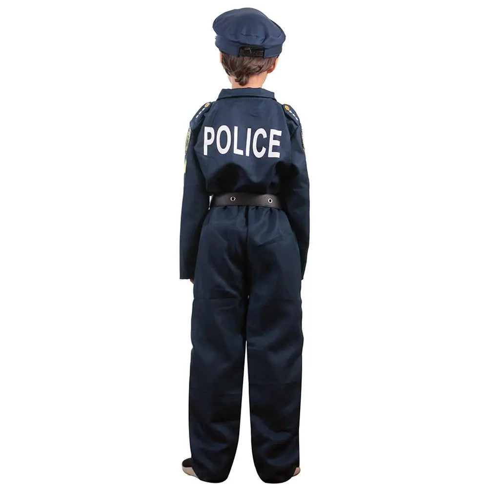 Kids Police Cop Costume for Boys Police Office Costume Halloween Cosplay Party - Pajamasbuy