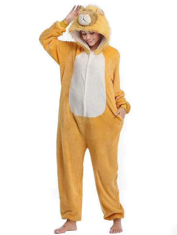 Lion Animal Kigurumi Onesies For Adult Costume Pajamas - Pajamasbuy