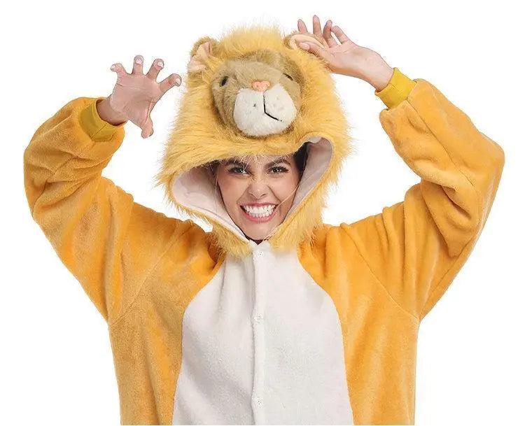 Lion Animal Kigurumi Onesies For Adult Costume Pajamas - Pajamasbuy