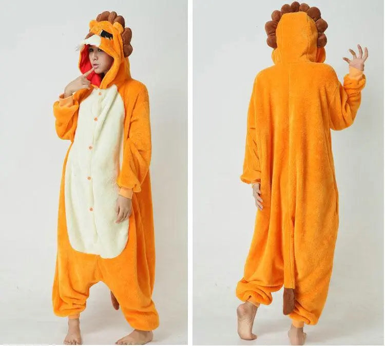 Lion Onesies Hoodie Pajamas Animal Costume Kigurumi Pajamas - Pajamasbuy