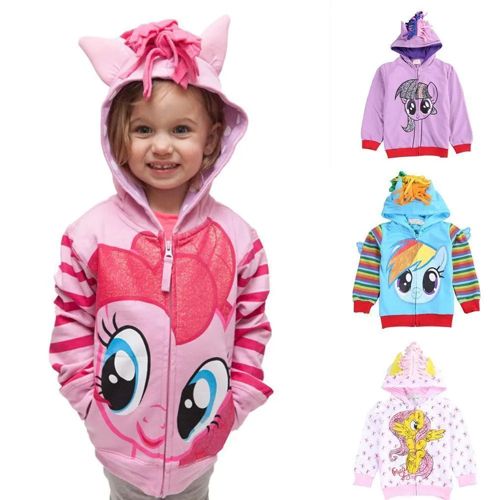 My Little Pony Cartoon Zipper Hoodie Sweatshirt Coat Jacket - Pajamasbuy