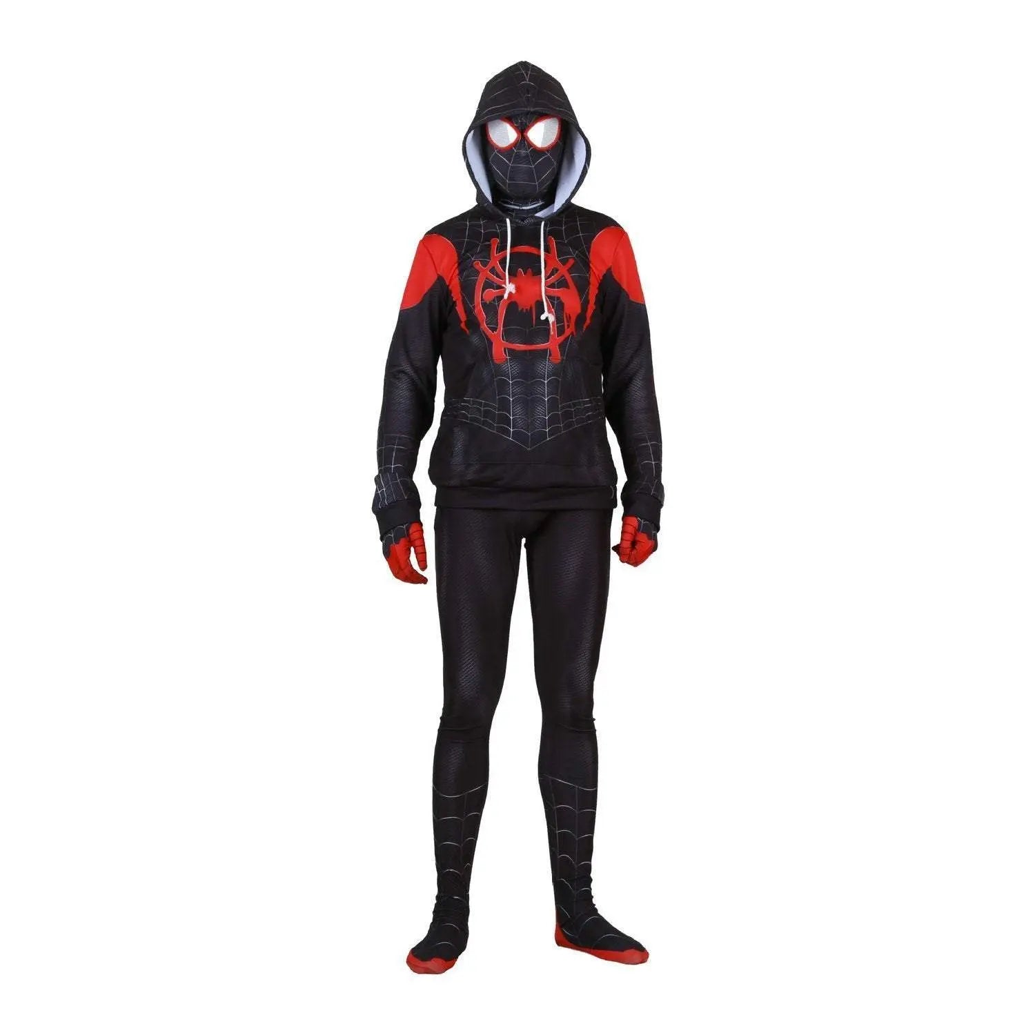 New Age Black Spiderman Miles Hero Cosplay Halloween Costume Sweater - Pajamasbuy