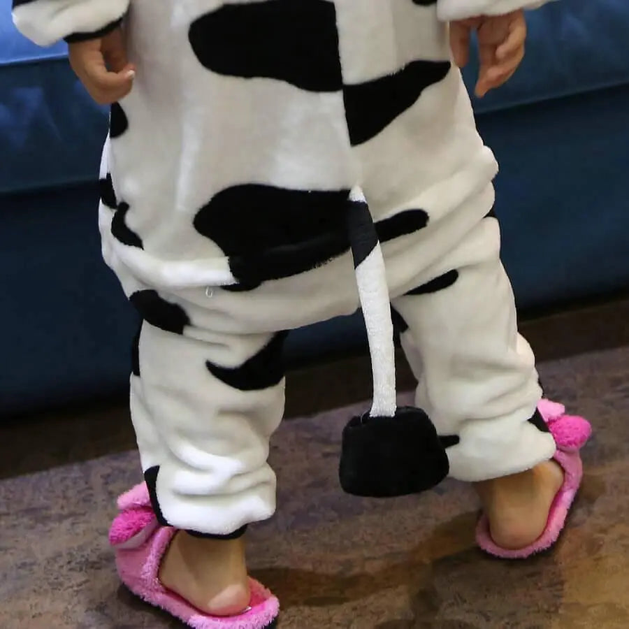 Onesies Hoodie Kids Cow Animal Costume Pajamas Kigurumi - Pajamasbuy