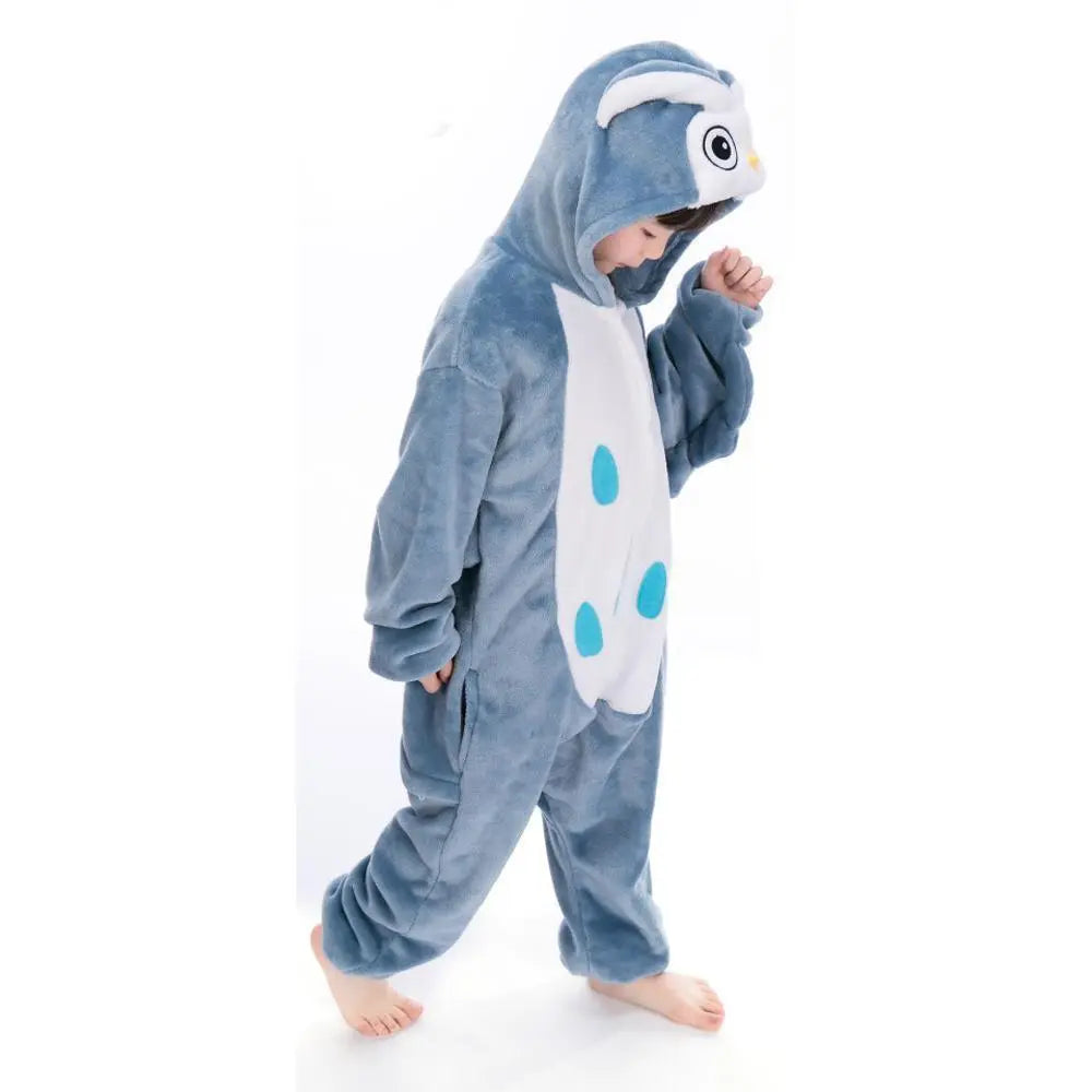 Owl Animals Costume Sleepwear Winter Kigurumi Onesies Kids - Pajamasbuy