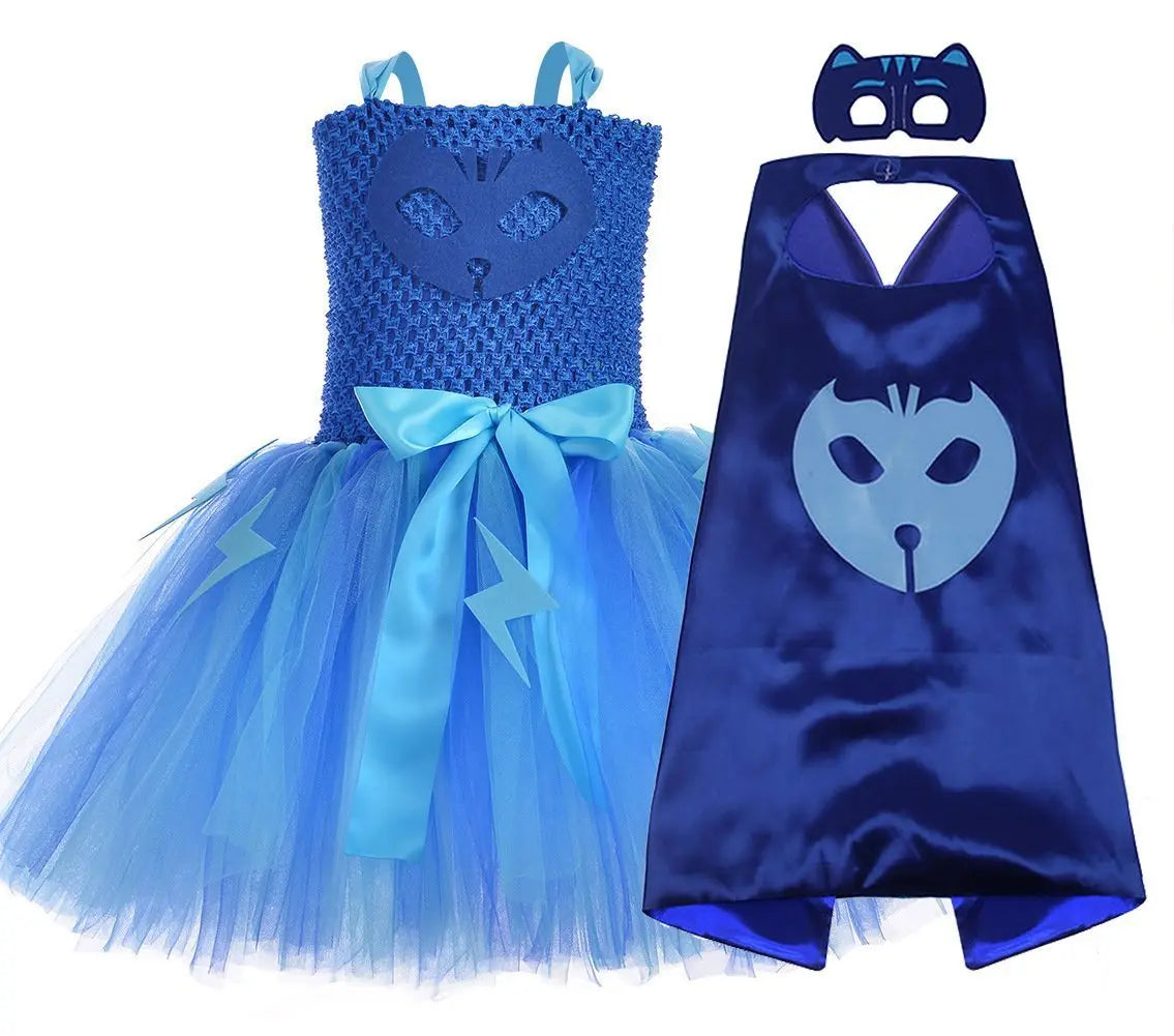 PJ Masks Superhero Cosplay Costumes Halloween Tutu Dress Suits - Pajamasbuy