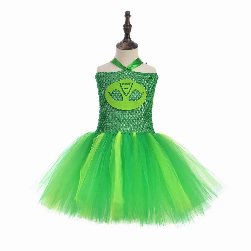 PJ Masks Superhero Cosplay Costumes Halloween Tutu Dress Suits - Pajamasbuy