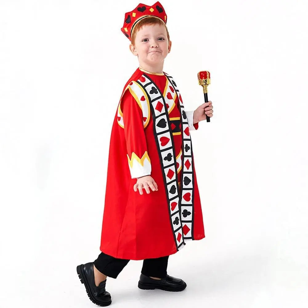 Poker Kingdom Red King Children Halloween carnival costume for kids - Pajamasbuy