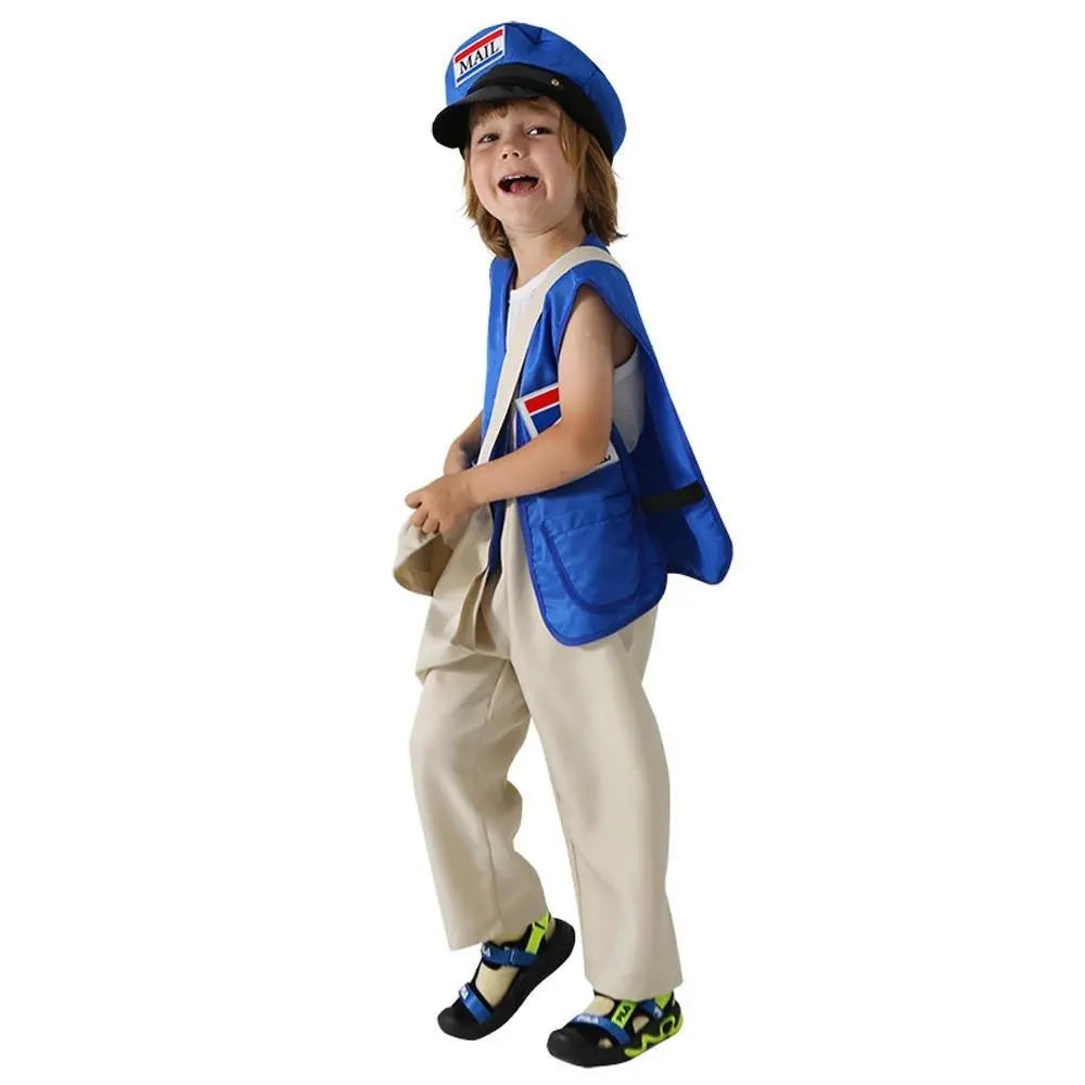 Postman Courier Uniform Kids Party Suit Cosplay Costumes Halloween - Pajamasbuy