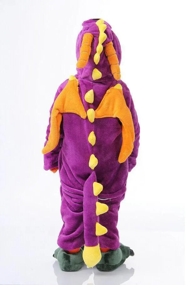 Purple Spyro The Dragon Kids Kigurumi Onesies Hoodie Pajamas - Pajamasbuy