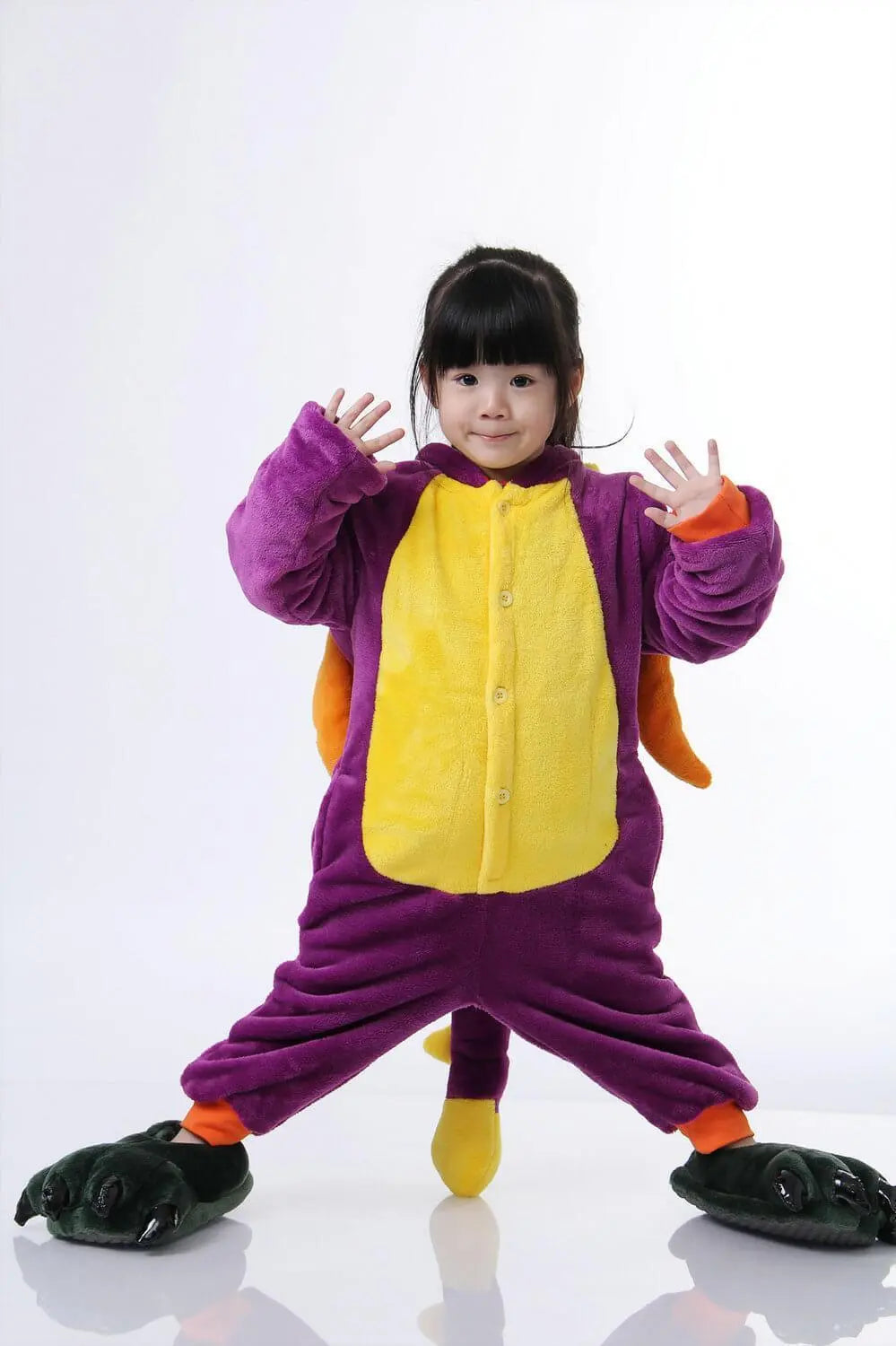 Purple Spyro The Dragon Kids Kigurumi Onesies Hoodie Pajamas - Pajamasbuy