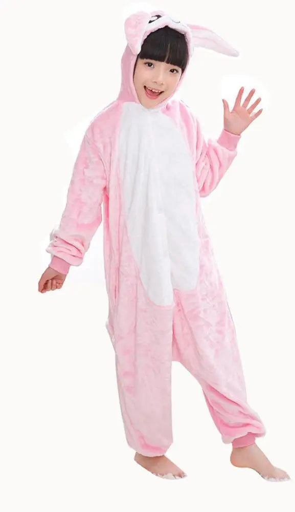 Rabbit Hooded Kigurumi Onesies Pajamas Easter Costume For Kids - Pajamasbuy