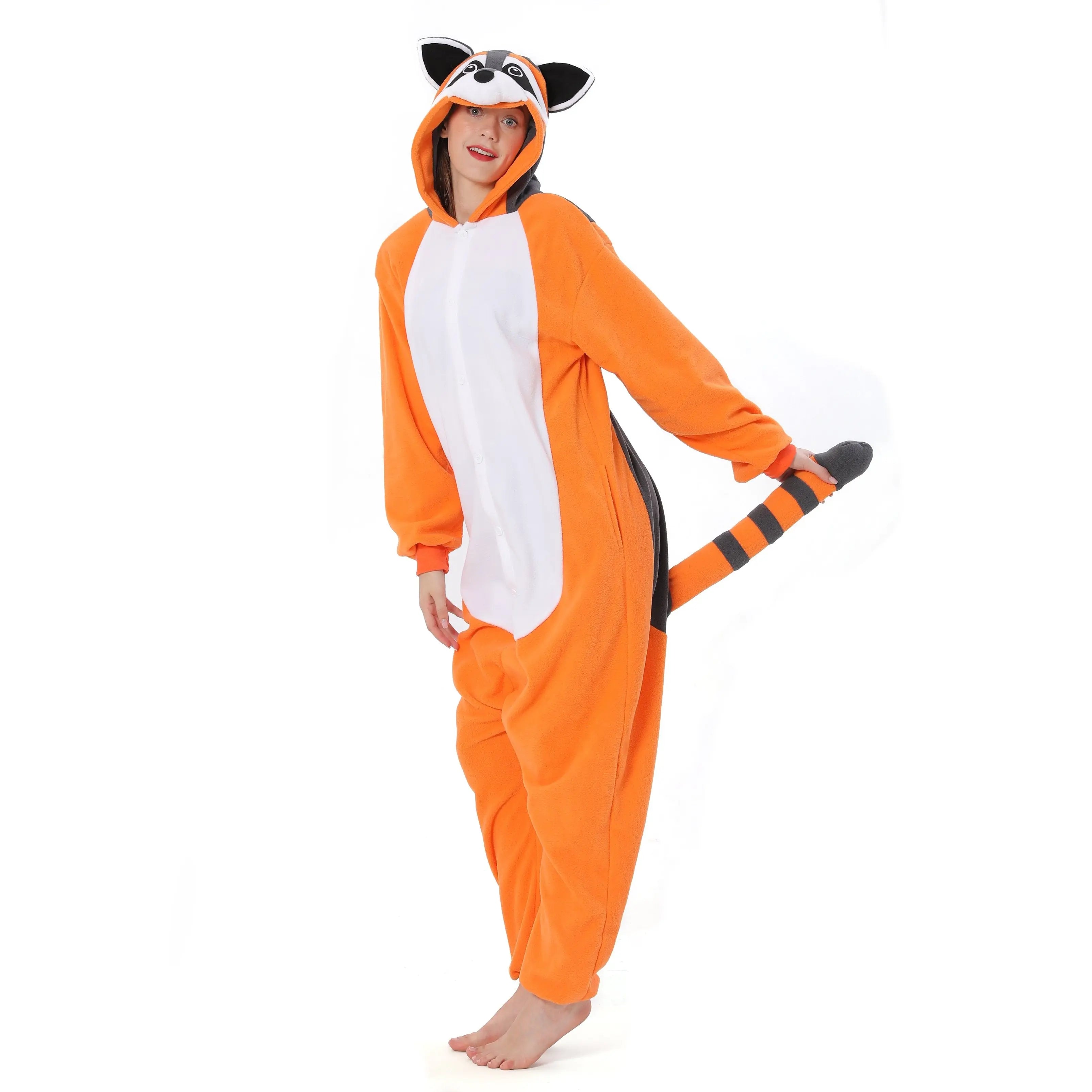 Raccoon Kigurumi Onesies animal pajamas Costume For Adult| PajmasBuy