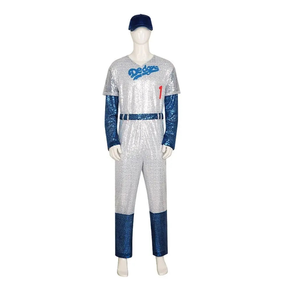 Rocketman Elton John Dodgers Baseball Uniform Halloween Carnival Suit Cosplay Costume - Pajamasbuy