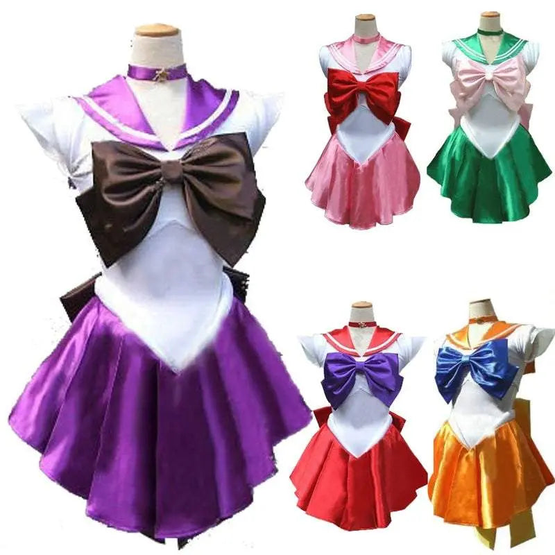 Sailor Moon Venus Uranus Cosplay Costume Dress Uniform With Gloves Halloween - Pajamasbuy