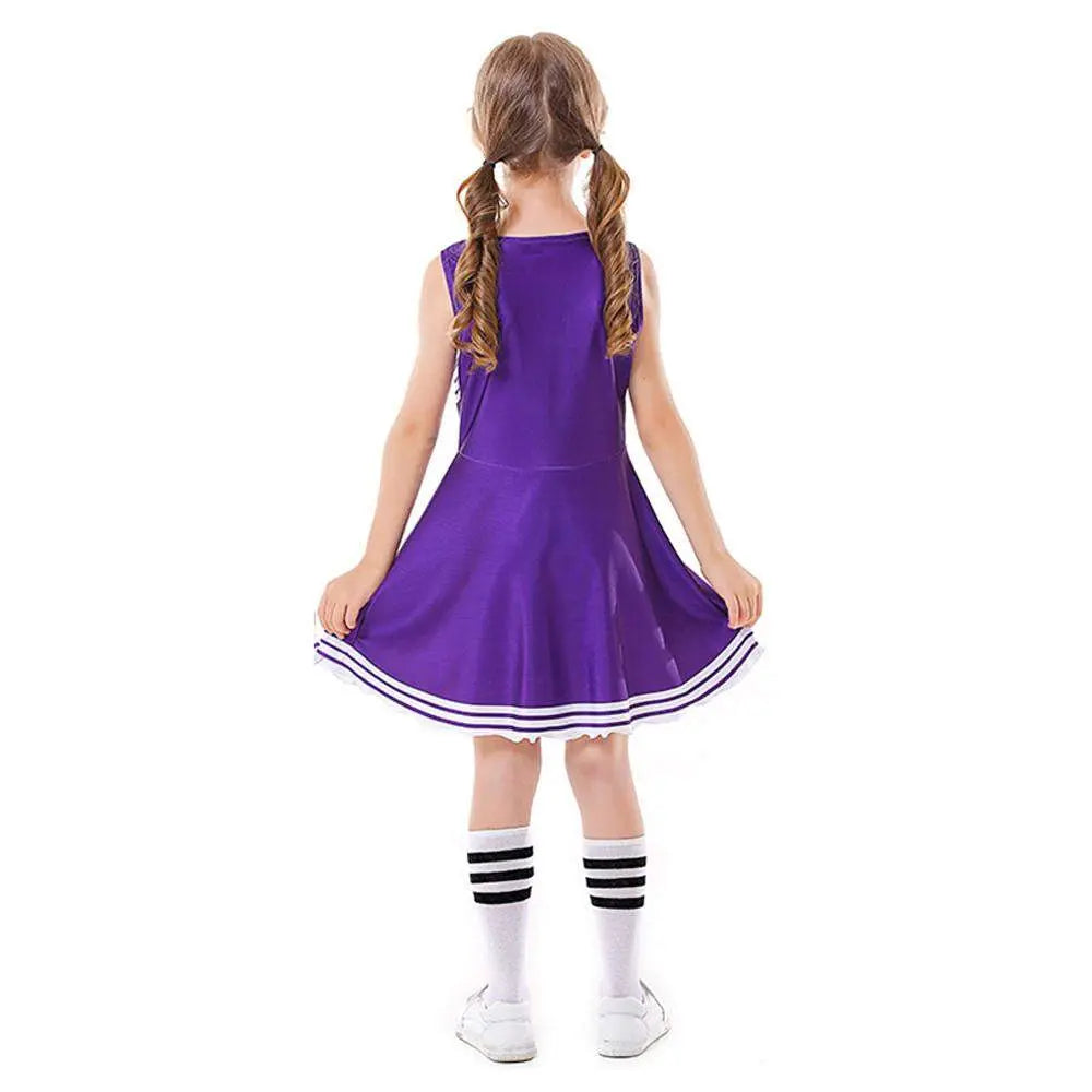 School Cheerleading Uniform Costume Cheerleader Party Dress Halloween Outfit Dress Up For Girls - Pajamasbuy