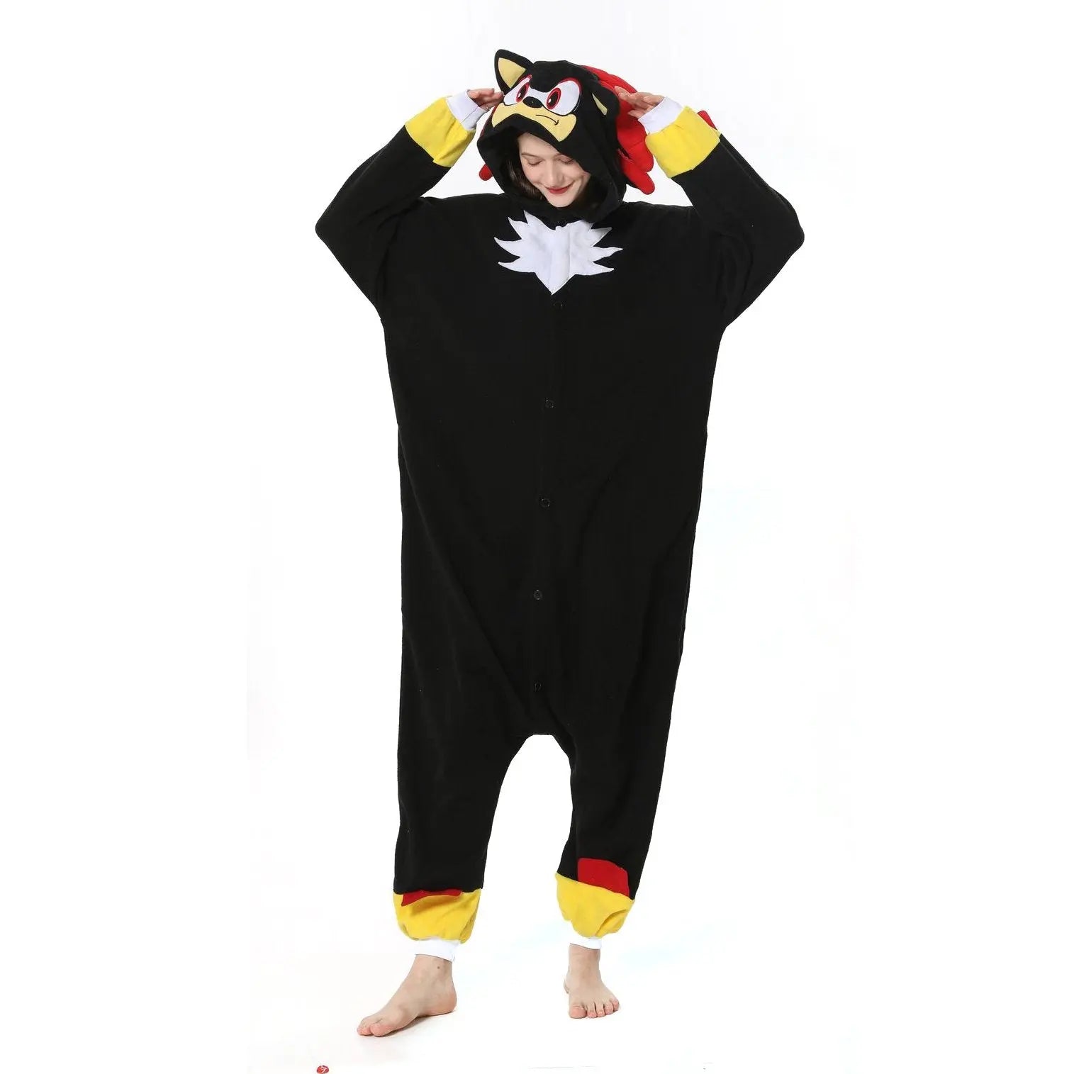 Shadow the Hedgehog kigurumi onesies pajamas for Adults| PajmasBuy