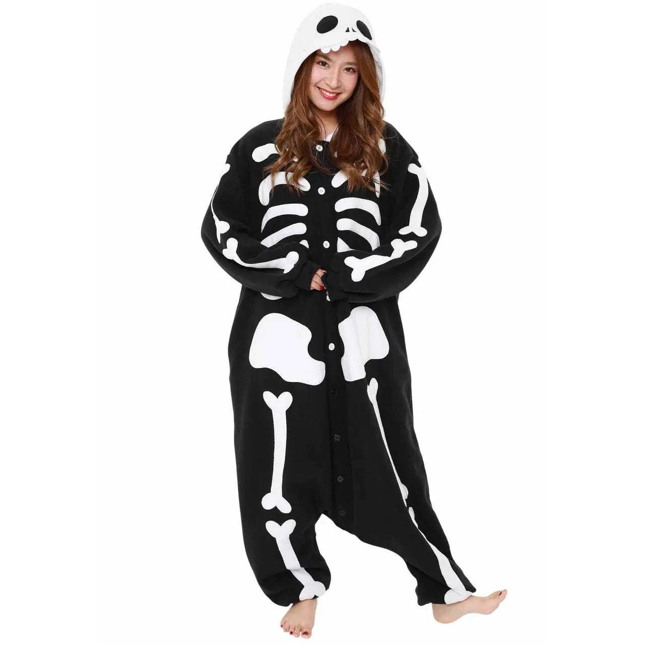 Skeleton Kigurumi onesie pajamas Costume for Adults| PajmasBuy