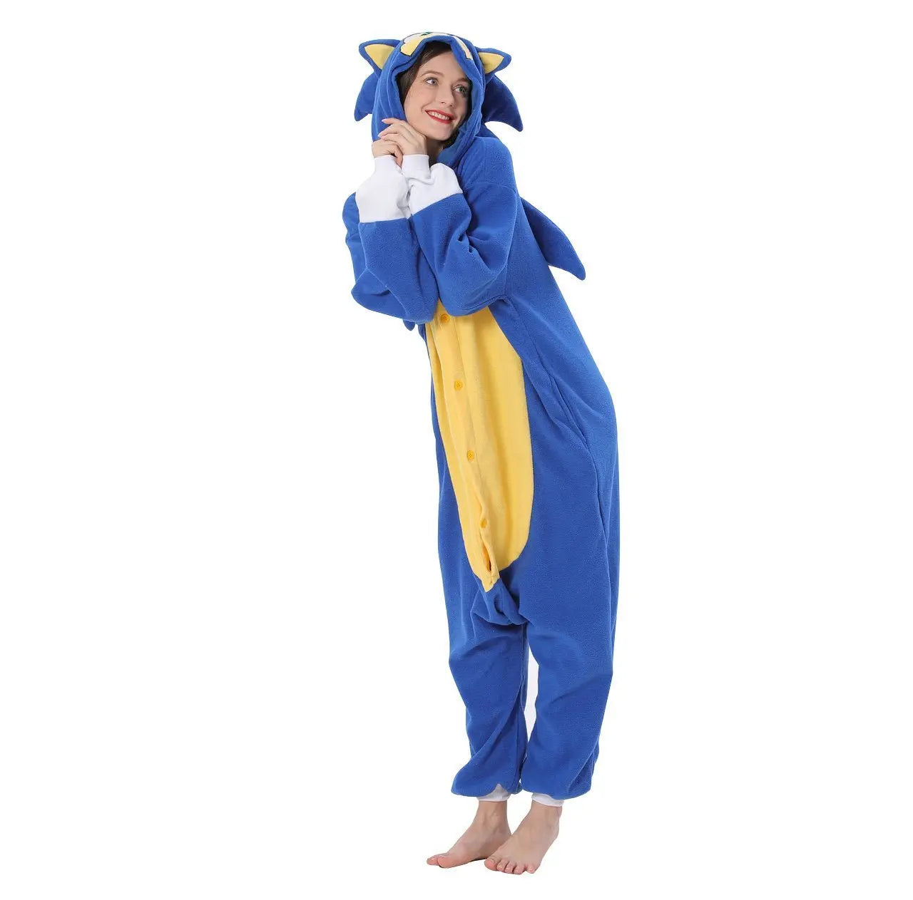 Sonic The Hedgehog Kigurumi Onesies Anime Pajamas Pyjamas Halloween Costume - Pajamasbuy