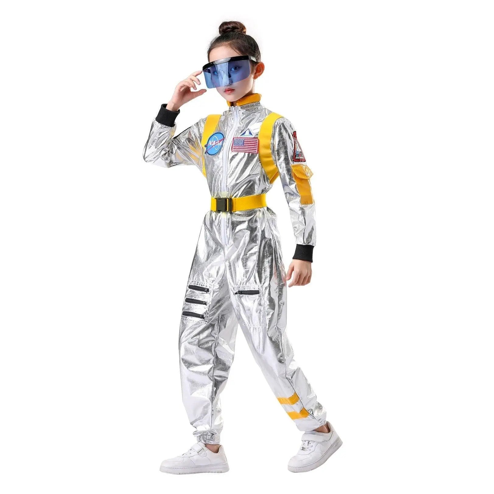 Space Suit Astronaut Couples Costume Carnival Halloween For Kids Girls Boys - Pajamasbuy