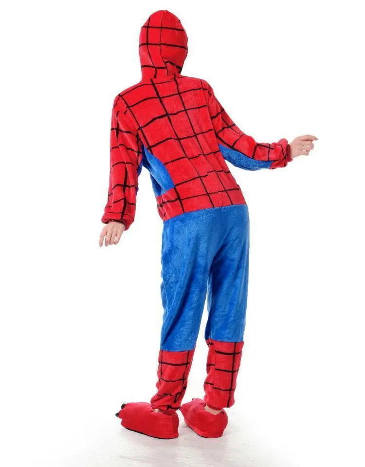 Spiderman Kigurumi Onesies Hoodie Pajamas Costume for Adult - Pajamasbuy