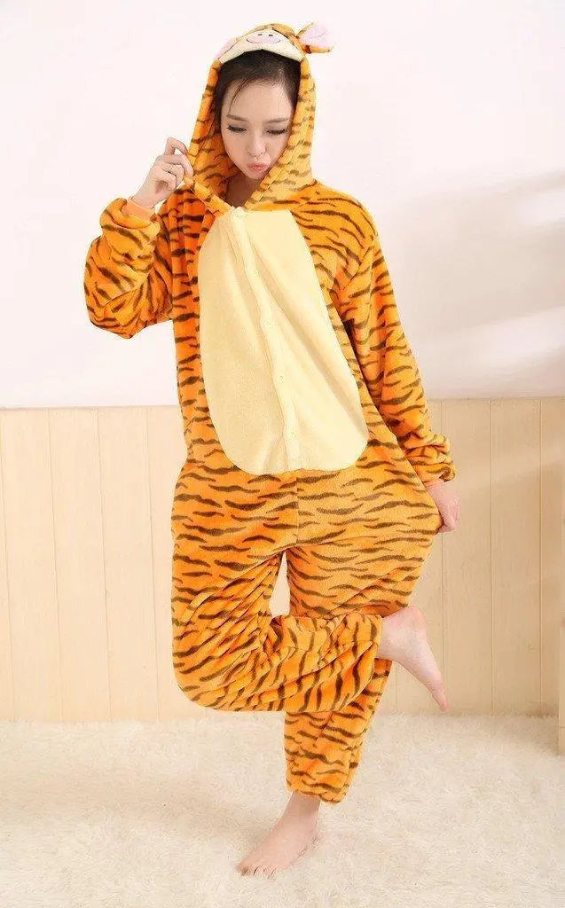 Tiger Onesies Hoodie Pajamas Animal Costume Kigurumi Pajamas - Pajamasbuy