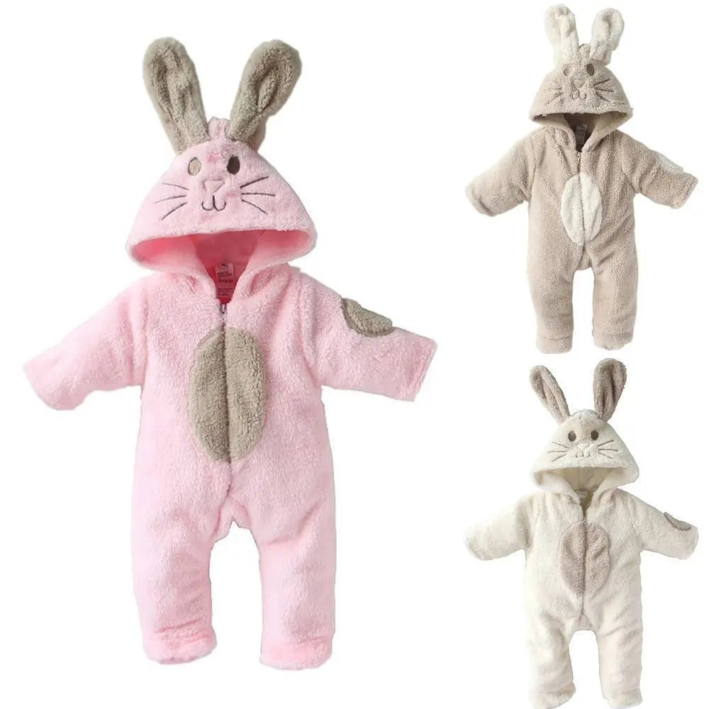 Toddler Baby Onesies Cute Rabbit Animal Rabbit Romper Hoodie Jumpsuit - Pajamasbuy