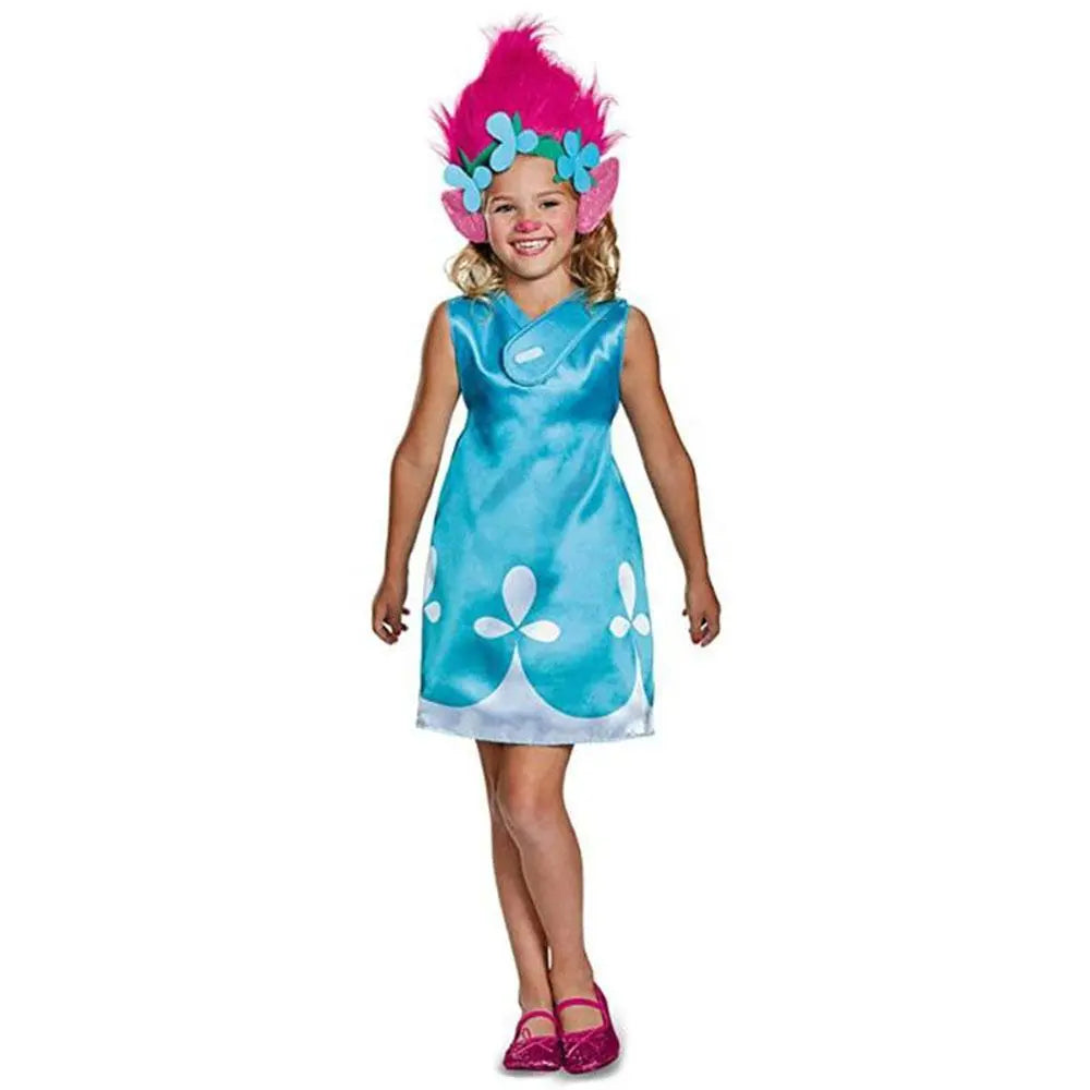 Trolls World Tour Boy?¡¥s Branch Girl Poppy Costume Cosplay Halloween Fancy Dress Kids - Pajamasbuy