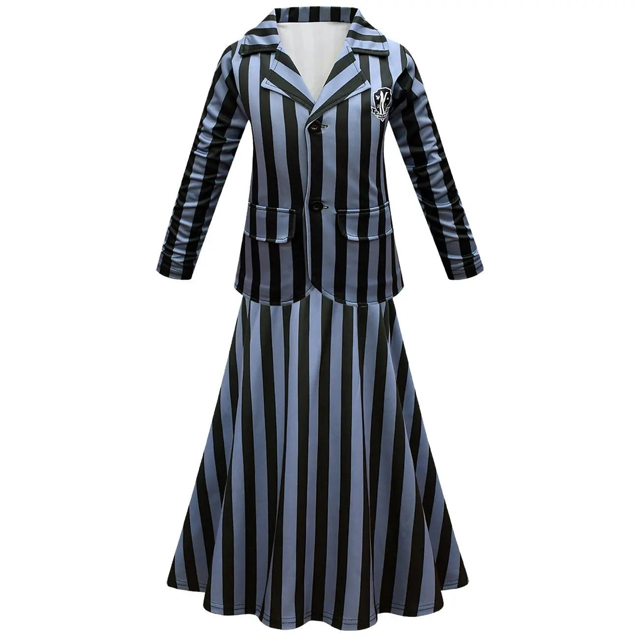 Wednesday Costume The Addams Family Cosplay Long Sleeve suit skirt For Kids - Pajamasbuy