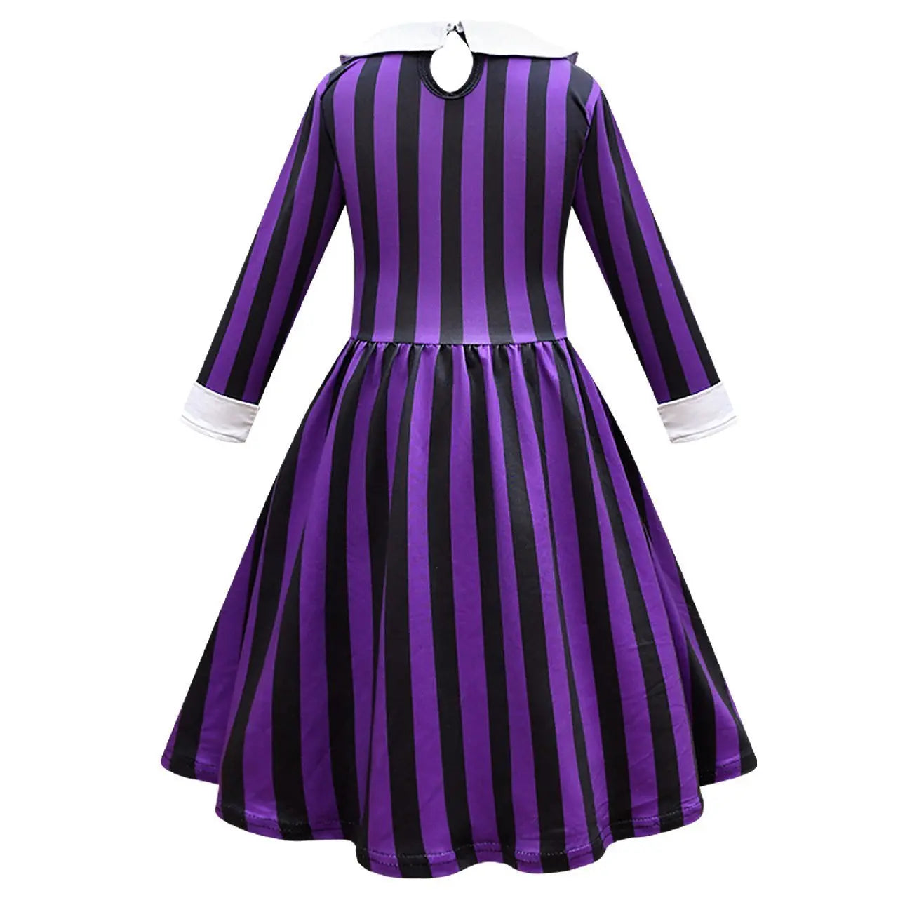 Wednesday Costume The Addams Family Cosplay Striped Dress For Kids - Pajamasbuy