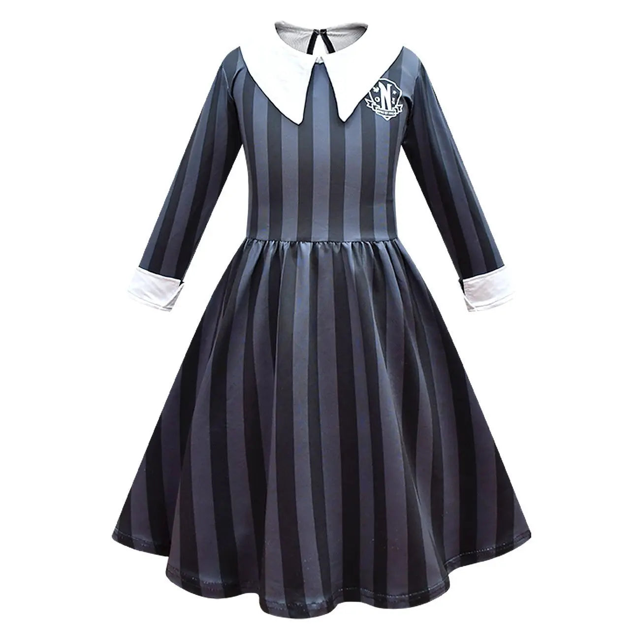 Wednesday Costume The Addams Family Cosplay Striped Dress For Kids - Pajamasbuy