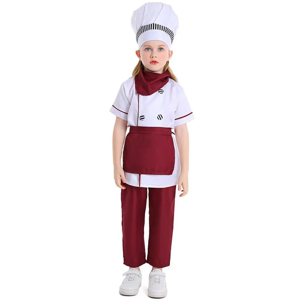 Western pastry chef costume for Kids Apron and Hat Set Cooking Baking - Pajamasbuy