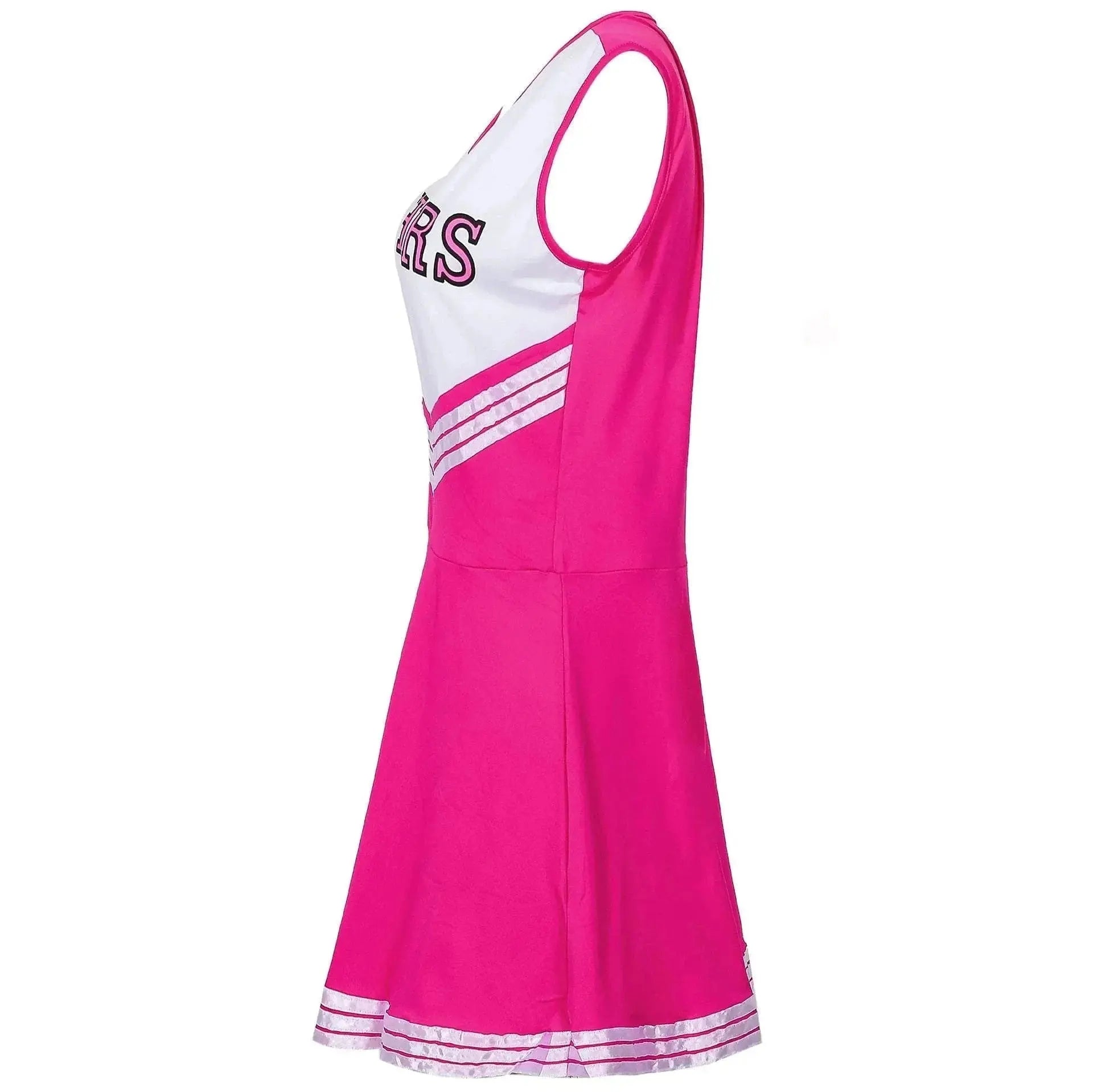 Women Cheerleader Costume Outfit With Poms Fancy Uniform Sports Dress - Pajamasbuy